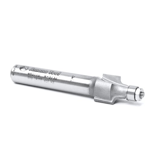 Amana Tool Mr0110 Corner Rounding With Mini 3/16 Ball Bearing Guide 3/8-Inch Diameter, 3/32-Inch Radius, 1/4-Inch Shank, Carbide Tipped Router Bit #TOP2