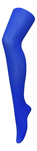 Medias opacas de neón en colores brillantes, tejido denier, para señora (40 unidades), de Sock Snob Azul azul eléctrico Medium