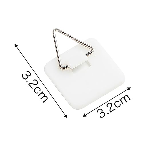 Image of 40 Pcs Adhesive Picture Plate Hanger Nail Free Sticky Hook Decorative Plate Wall Holders White Wall Hanging Hooks