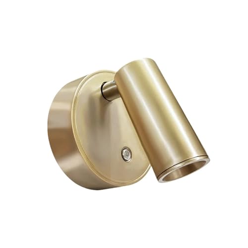 Image of KUNYOS Magnetic LED Wall Lamp USB Rechargeable Touch Switch Lights Spotlight Cordless Dimmable Bedroom Bedside Reading Light(Gold)