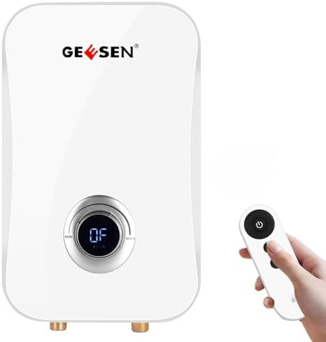 Tankless Water Heater Electric 9kW 220V, Instant On Demand Endless Hot Water Heater with Digital Temperature Display Point of Use for Residential Whole House Shower, ETL Certified