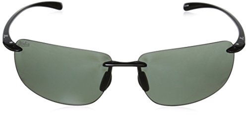 Hobie Rips Polarized Rimless Sunglasses, Shiny Black, 62 #TOP1