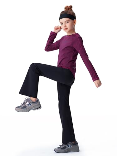 Kids' Activewear Leggings Super Soft Black Flare Leggings Girls' Yoga Pants4