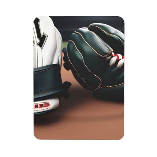 Imán rectangular para nevera con diseño de béisbol y guantes, accesorios de decoración del hogar