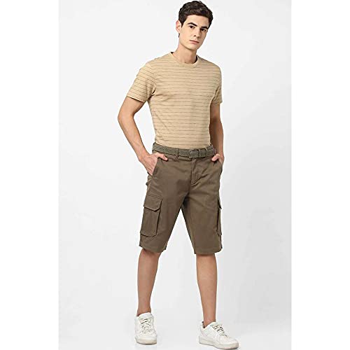 Image of Celio Cotton Straight Fit Mens Shorts (S21CELIOPOBELTB-P)