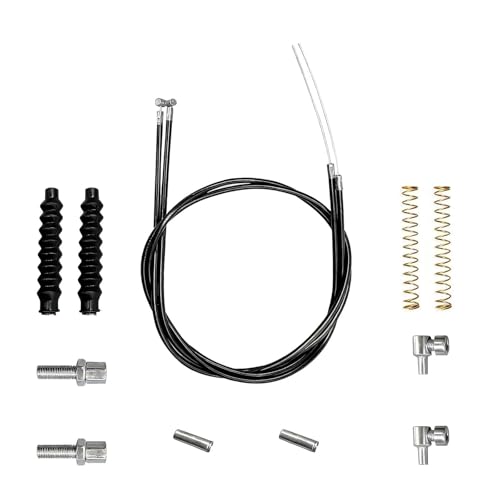 Kit de Câbles de Frein - Lot de 10 Pièces en Fil d’Acier de 45 Pouces pour Réparation de Déambulateurs et Scooters de Mobilité - Comprend Tuyaux,...
