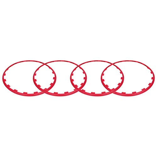 ECCPP Heavy Duty Wheel Guard Rim Protecting Trim Ring 17 inch Red- Universal Fit for BMW Mercedes Benz Audi Ford Chevy Toyota Mazda All The car Styling