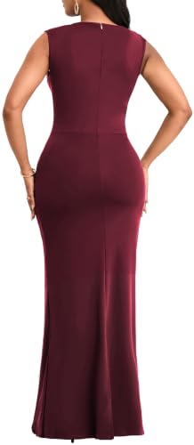 Image of SxClub Formal Dress for Women Cocktail Sexy Bodycon Sleeveless Evening Party Floor Length Long Prom Dresses