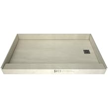 Tile Redi USA B3060R-SCSQBVZ Redi Base Shower Pan، 60 بوصة W x 30 بوصة D، نيكل مصقول