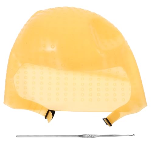 NUOBESTY Gorro de Silicona para Teñir el Cabello Reutilizable Color Marrón Práctico para Mechas y Teñido Herramienta Profesional de Peluquería para Uso Salones y Casa