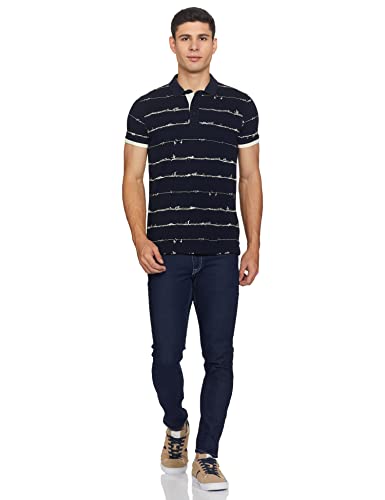 Image of Spykar Men's Printed Slim Fit T-Shirt