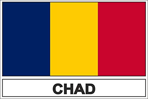 Akachafactory Autocollant Sticker Drapeau TD Tchad