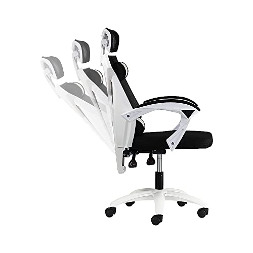 Cadeira Gamer DUST X49 Design Esportivo Reclinável e Giratória (Branca)