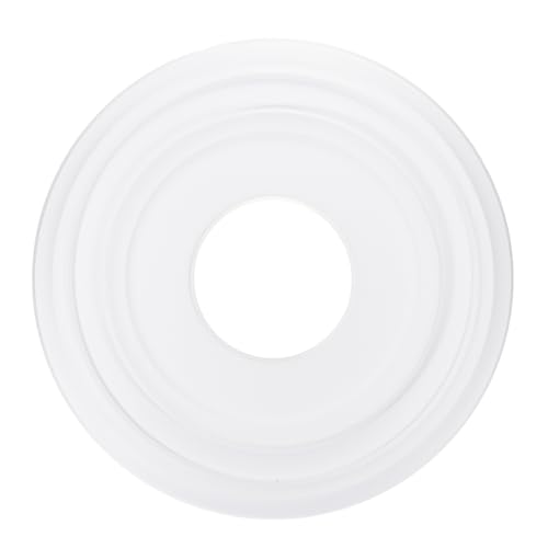 PATIKIL Deckenmedaillon, 12 OD x 4 ID PU Dekoratives Deckenleuchten-Medaillon Kronleuchter-Medaillon Geformte Deckenleuchten-Abdeckplatte für Deckenleuchtenventilatoren, Weiß