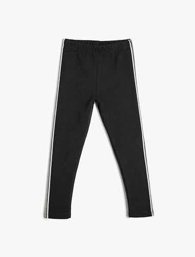 Leggings filles bleu côtelé Koton avec ceinture élastique souple et poches