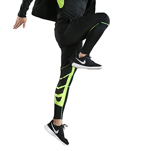 Ss Color Fish Men Compression Pants Athletic Baselayer With Pockets Workout Legging Running Tights For Men L #TOP2