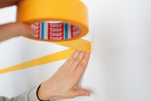 tesa Malerband Perfect+ - Malerkrepp aus dünnem Washi-Papier zum präzisen Abkleben bei Malerarbeiten - für den Innenbereich - 50 m x 30mm