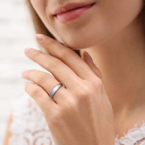 Image of King Will Tungsten Carbide Wedding Band for Men Women Promise Rings for Couples Domed High Polish