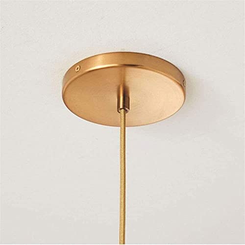 Lanterne suspendue verre soufflé e27 lustre géométrique métal brossé