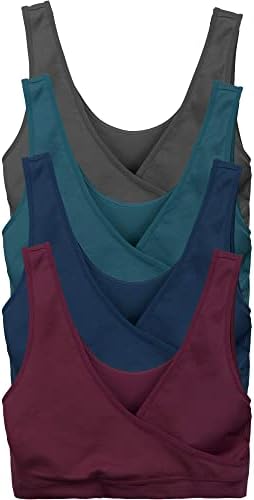 Caramel Cantina 4 Pack Nursing Maternity Women’s Sleep Comfort Br...