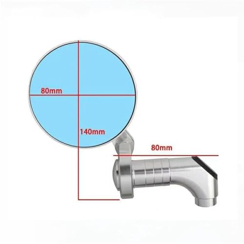Espejos retrovisores de cristal azul universales de aluminio para scooter Xmax y NMAX 2