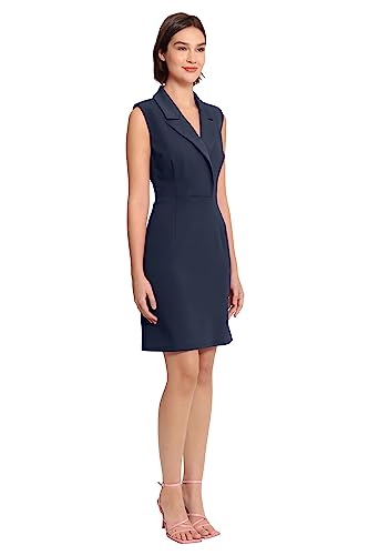 Image of Donna Morgan Women's Donna Morgan Women's Dresses Lapel Collared Career Sheath Dress Office Workwear Desk to Dinner Event Reception Ceremony