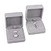 iSuperb Set of 2 Gray Velvet Necklace Pendant Box Jewelry Box Gift Boxes 3.1x1.6x2.8inch