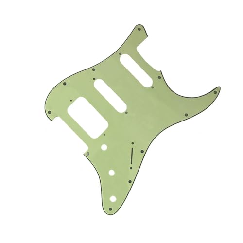 Pickguard guitare électrique SSH ST 3 plis vert vintage plaque protection micros - 2
