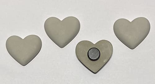 Set de 4 imanes decorativos en forma de corazón miniatura 3