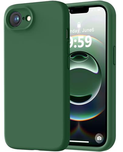 Image of LOVE 3000 Designed for iPhone 16e /17e Case, Premium Silicone with [Soft Anti-Scratch Microfiber Lining] Shockproof Protective Phone Case for Men Women Girls 6.1 inch, Green