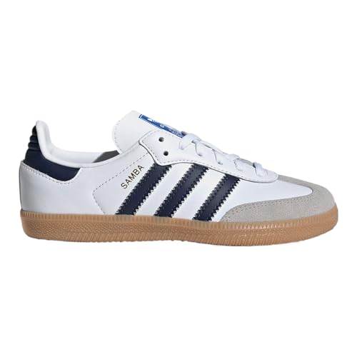 adidas Samba OG Preschool Lifestyle Shoes (Cloud White/Night Indigo/Gum)