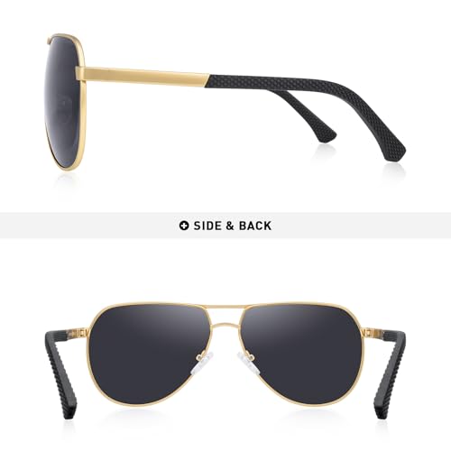 Men Classic Rectangle Sunglasses HD Polarized Sun glasses For Driving TR90 Legs UV4004