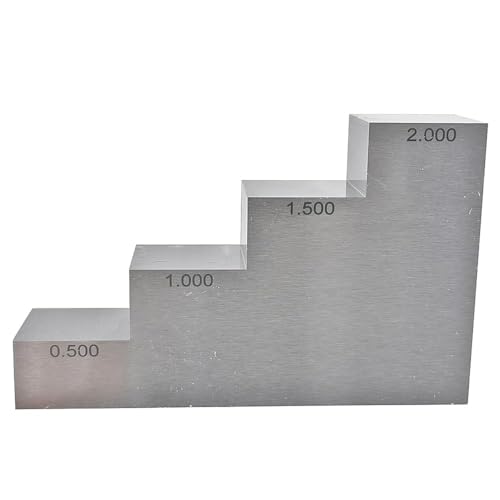 Bloque de Calibración Ultrasónico 4 pasos 0.500" 1.000" 1.500" 2.000" de Acero 1018, dimensiones 3.94 x 1.97 x 1.97 pulgadas miniatura 5