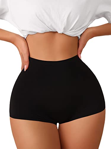 Shein Women's High Waisted Shapewear Panty Seamless Tummy Control Boy Shorts Underwear Black Xl #TOP4