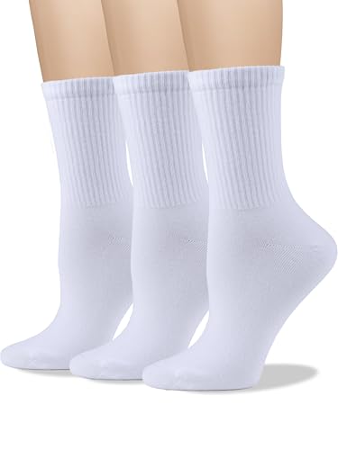 COTTON DAY Women's Soft Combed Cotton Dress Socks Seamless Toe Black White Gray Navy Blue Brown Beige