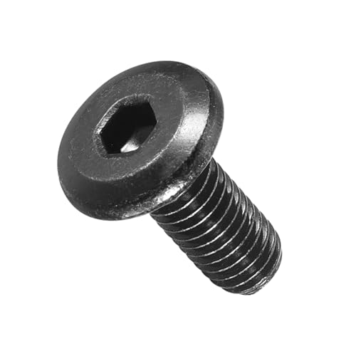 Image of METALLIXITY Flat Head Hex Socket Cap Screws Bolts(M5-0.8x12) 50Pcs, 304 Stainless Steel Hex Socket Furniture Bolts Screws - for Furniture Woodworking Project, Black