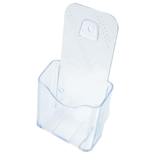 TOGEVAL Soporte para Folletos Acrílico Transparente A6 2 Piezas Organizador de Tarjetas y Catálogos para Oficina Expositor de Material de Oficina Práctico y Duradero