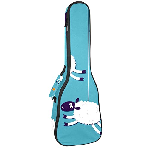 Sac a dos ukulele concert robuste bleu housse de rangement matelassee soprano