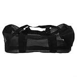 Convenient Carry Handles Scuba Diving Mesh Bag Suitable for Gym, Sports, Beach, Swimming Long Lasting Nylon Material (Black)