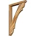 Ekena Millwork BKT0402X24X36OLY01RWR Olympic Traditional Rough Sawn Bracket w/Offset Brace, Western Red Cedar