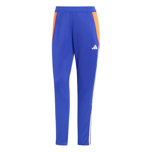 adidas Womens Tiro 24 Training Pants Lucid Blue/Solar Red/White Large