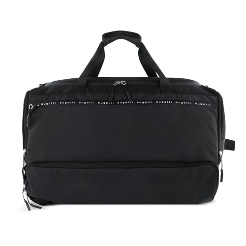 bugatti Blanc Delight Sac de Voyage Sac à Dos 2 en 1 Polyester Bagage Cabine Noir