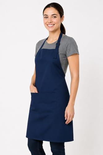 Image of Waterproof Unisex Apron with Large Front Pocket | Lightweight, Durable, Easy-Clean Kitchen & Cooking Apron for Home, Restaurant & Work