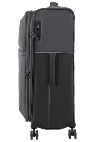 Image of Samsonite Nylon 8 Wheels 73H 71 Cms Spinner Softsided Medium Check-In Luggage | Trolley Bag For Men Women, Black