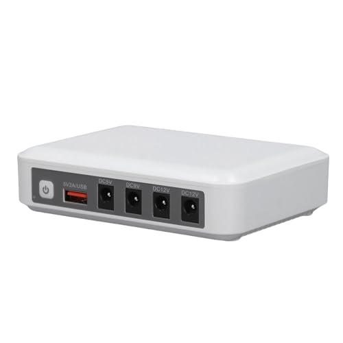 Mini UPS 6000 MAh Gran Capacidad DC 5V 9V 12V Salida Múltiples Guardias Router UPS Fuente de Alimentación de Copia de Seguridad Cámara de Seguridad de (Enchufe de la UE)