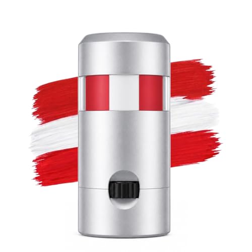 England World Cup 2026 Red & White Face Paint Sticks Body Paint Stick - Red White Red Water Resistant Washable Twist Up Body Crayons Sports Festival Stage Makeup Decorations