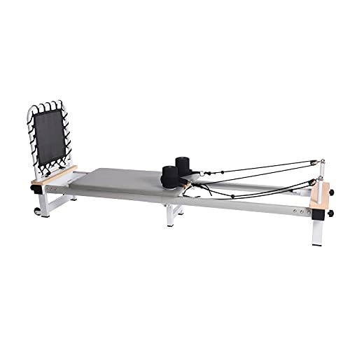 Stamina Products AeroPilates Precision Series Reformer Pilates Machine Resistance and Workout System for Home Gym, White/Gray