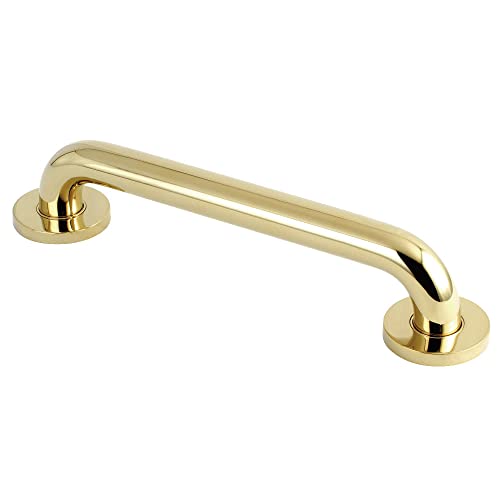 Kingston Brass DR514122 Meridian 12" Grab Bar, 1-1/4" Diameter, Polished Brass