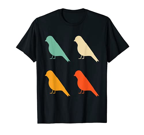 Vintage Canary Lover Retro Gift for Animal Keeper Canary Maglietta