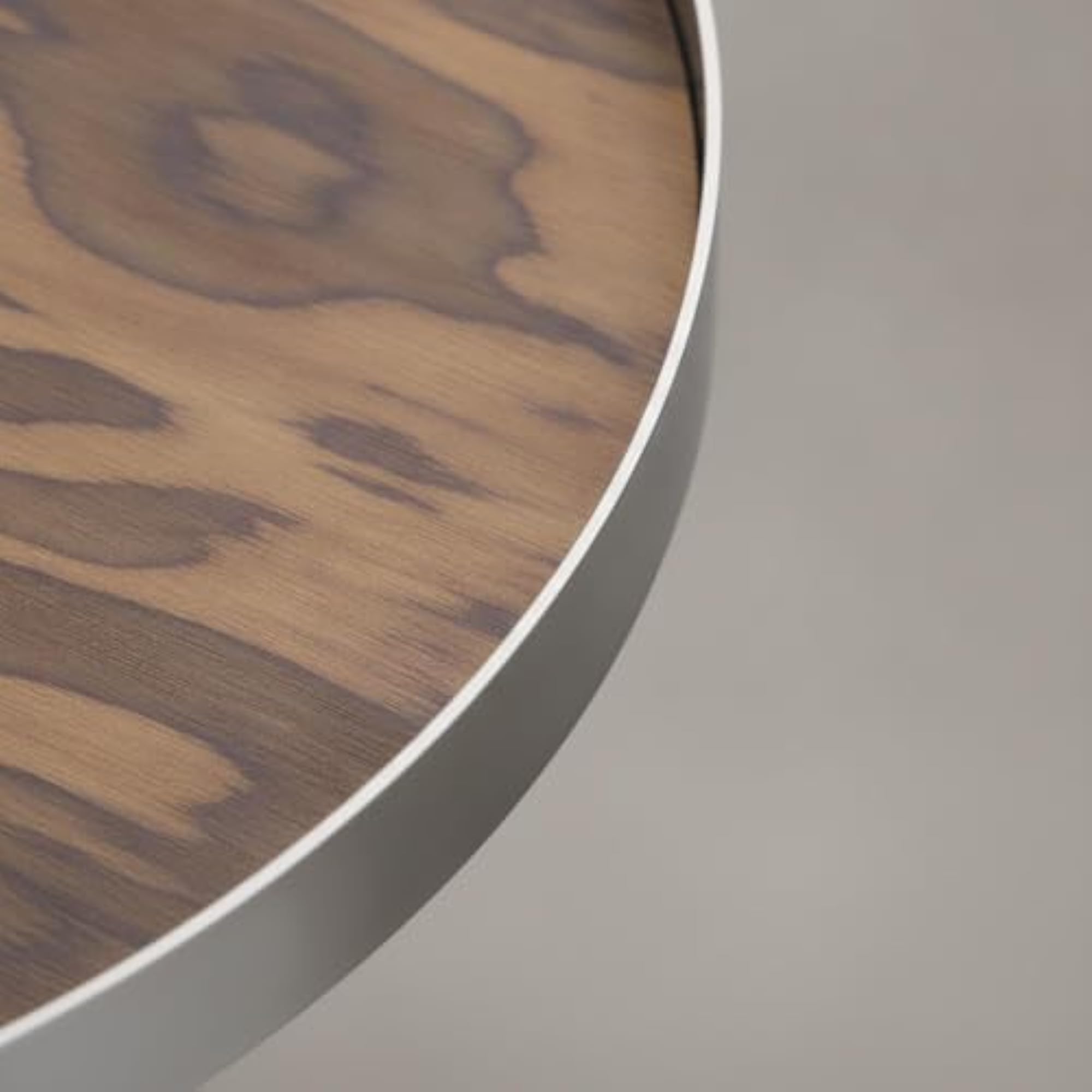 Tray with Wood Base, Decorative Grain Design